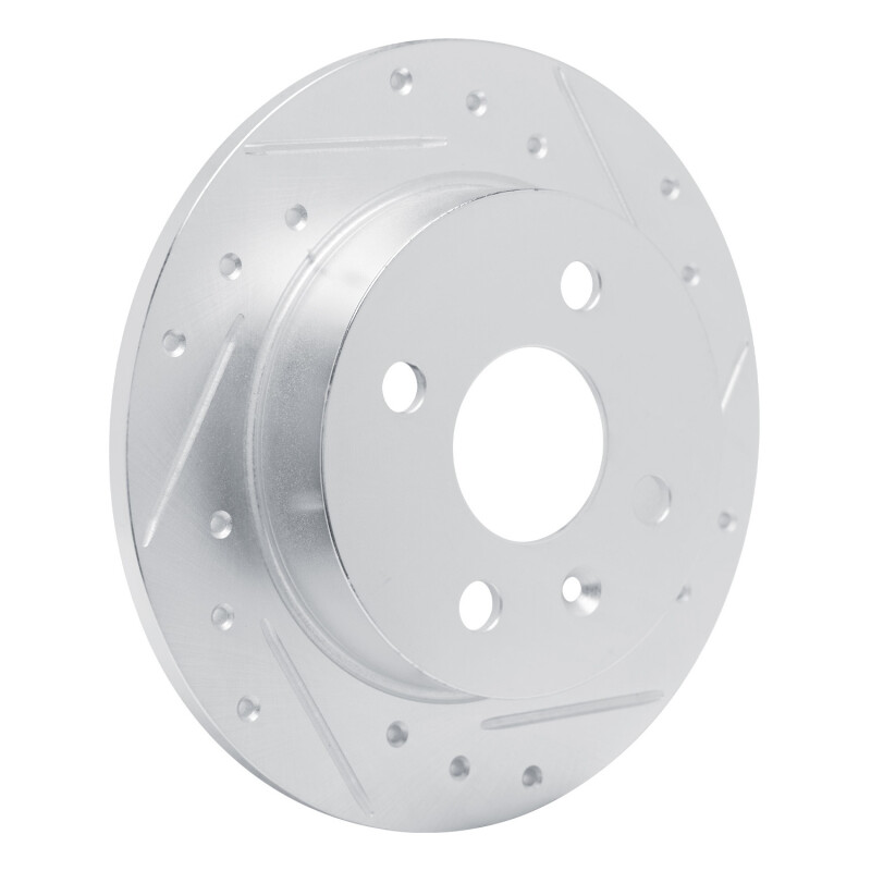 Chevrolet ASTRA Brake Rotor - Rear Right - R1 Concepts - Drilled & Slotted - Silver - `00-`05